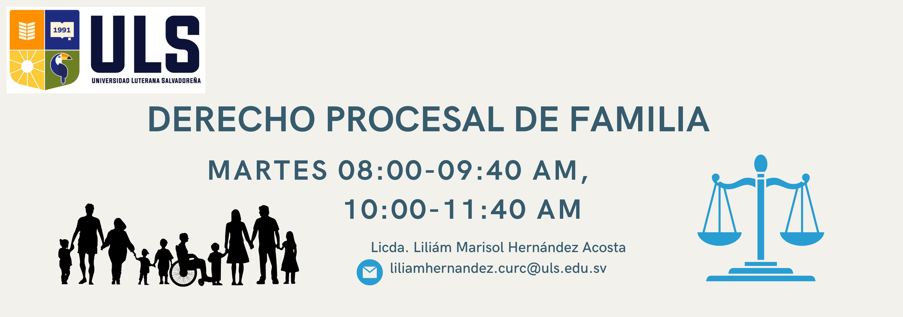 Derecho Procesal de Familia- Martes 08:00 am-09:40 am y 10:00 am- 11:40 am Ciclo II-2024