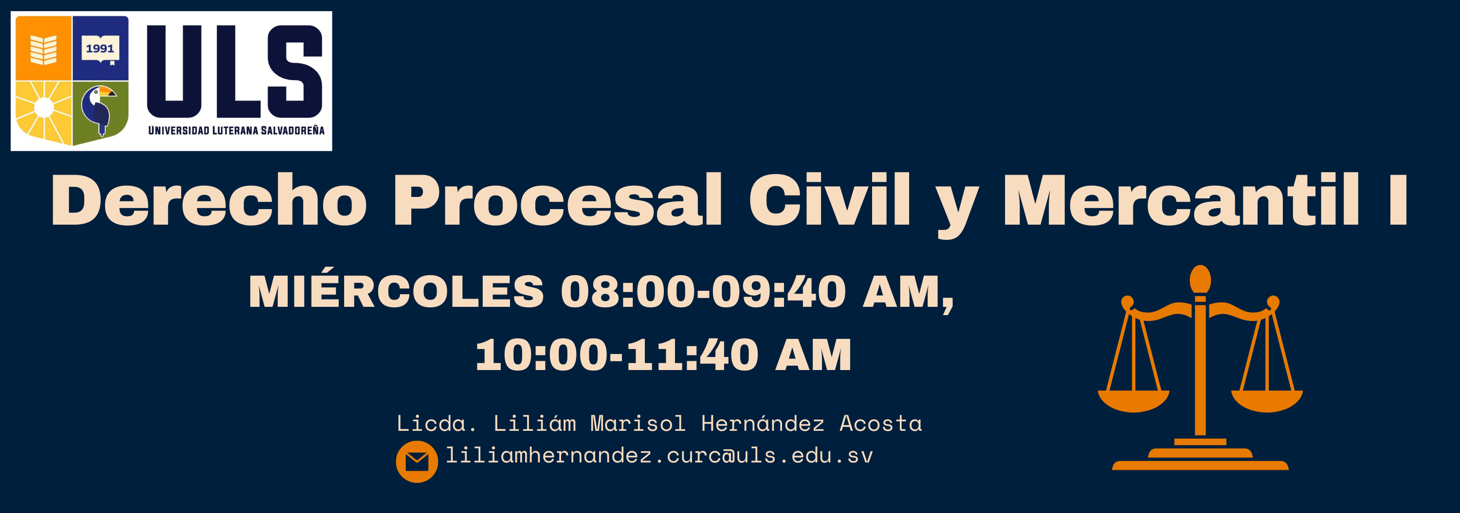 Derecho Procesal Civil y Mercantil I, Miércoles 08:00 am-09:40 am y 10:00 am-11:40am, Ciclo II-2024