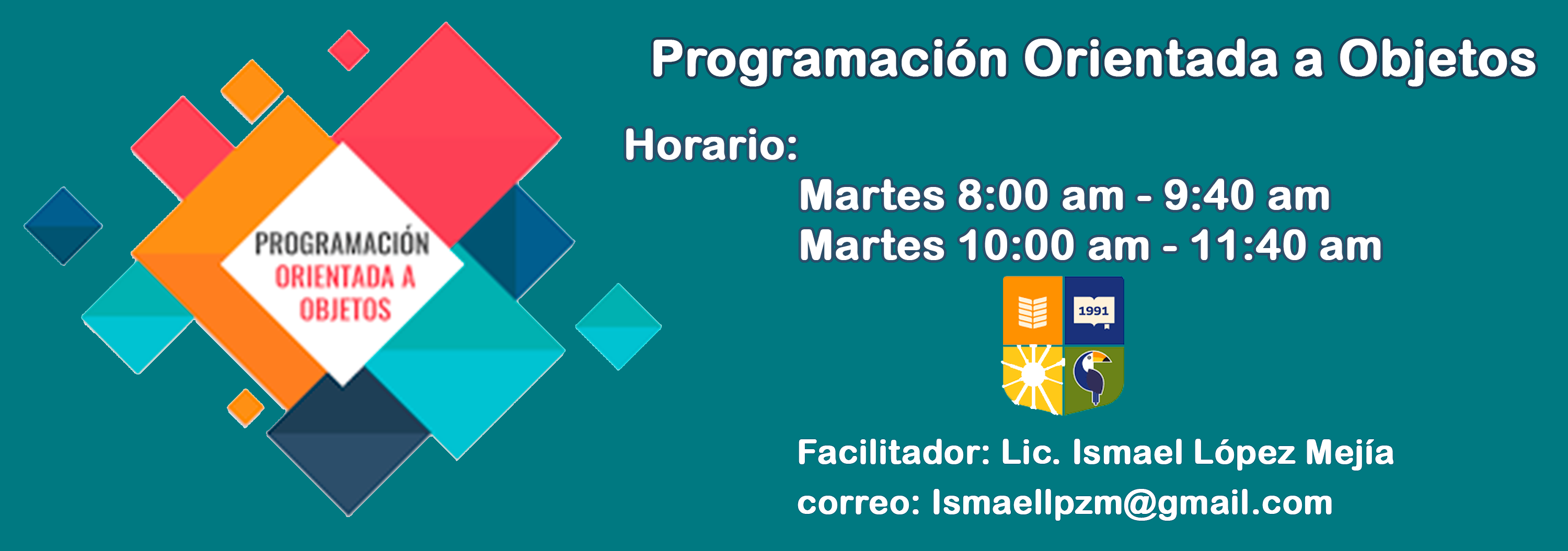 Programación orientada a objetos - Ciclo II 2024 Martes 8:00 - 9:40 am/ Martes 10:00 - 11:40 am