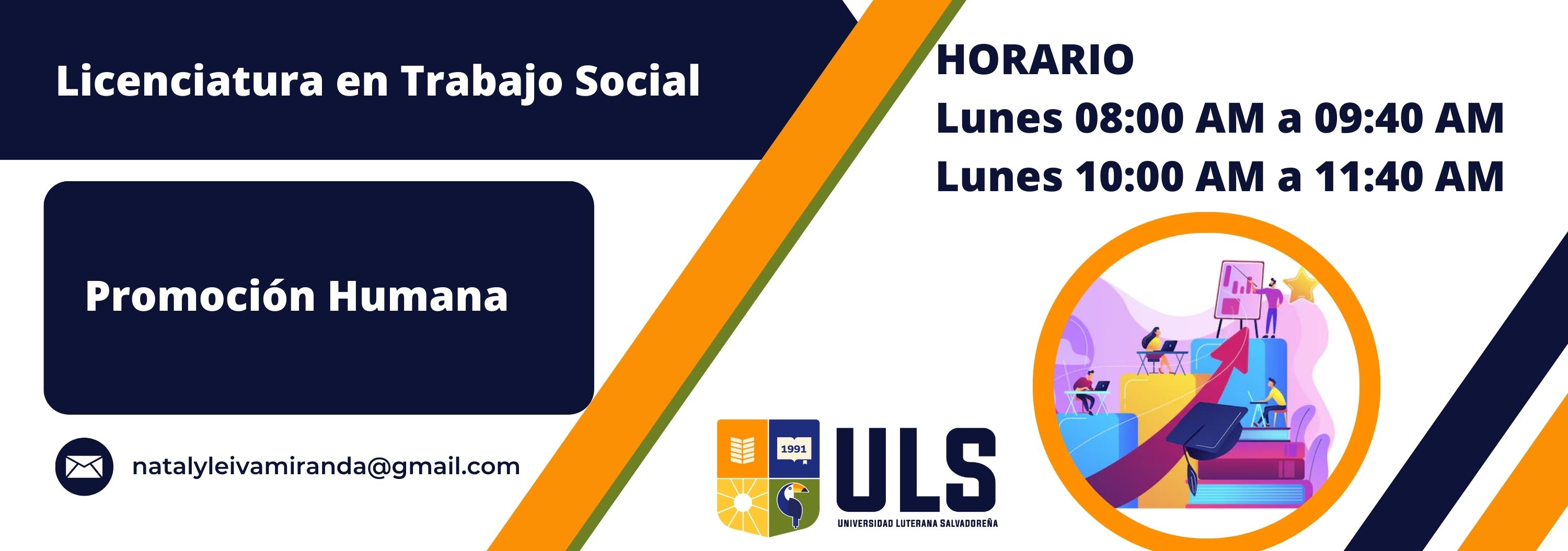 Promoción Humana Lunes de 8:00 am a 9:40 am y de 10:00 am a 11:40 am Ciclo I-2025